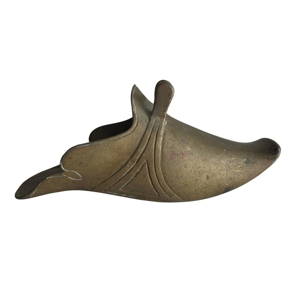 Antique Brass Slipper Stirrup Spanish Gaucho Conquistador Equestrian Horse Decor